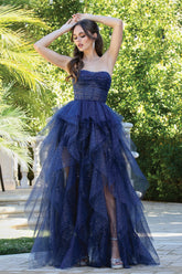 Adora 3210 Glitter A-Line Prom 2026 Dress
