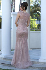 Adora 3272-03 V-Neck Cap Sleeve Beaded Mother of the Bride Dress