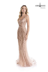 Abby Paris 90156 Beaded Evening Dress