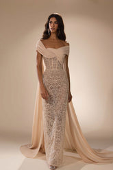 Abdo Aoude D7 Lace Off-Shoulder COUTURE Dress